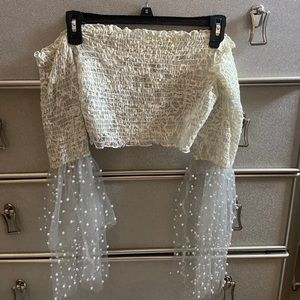 Off the shoulder crop top